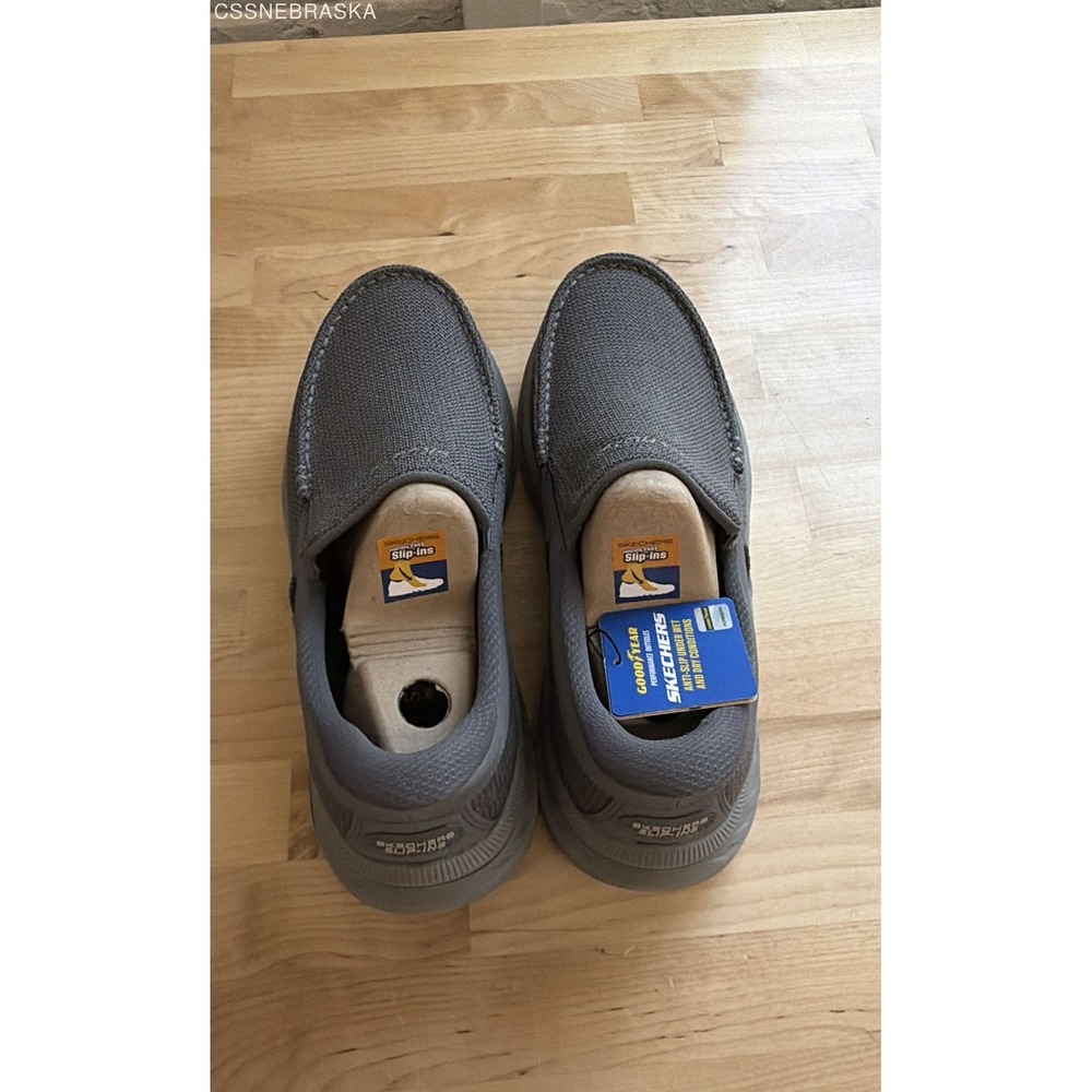 Skechers Hands Free Slip-ins Pollard-Wilfred Gray Walking Shoes Men's Size 9 DS - Picture 5 of 9